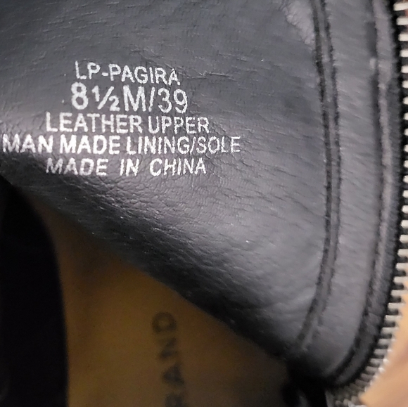 LUCKY BRAND Pagira Perforated Suede Ankle Boot Black Women's 8.5 - Picture 8 of 9